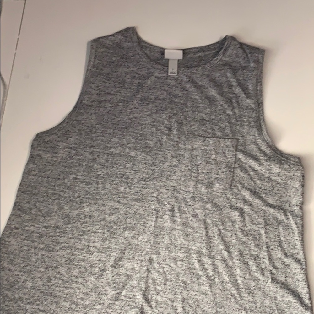 Grey sleeveless shirt